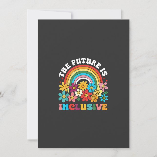 The Future Is Inclusive Pride Month LGBTQ  Holiday Card (Front)