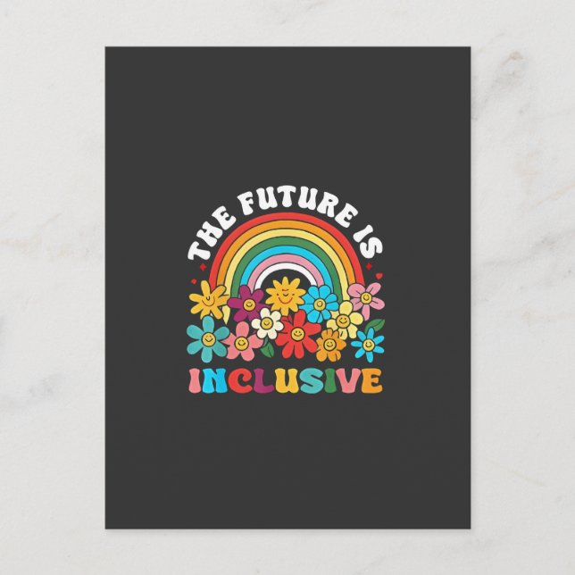 The Future Is Inclusive Pride Month LGBTQ  Invitation Postcard (Front)