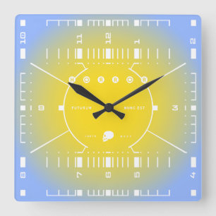 The Future Is Now Square Wall Clock