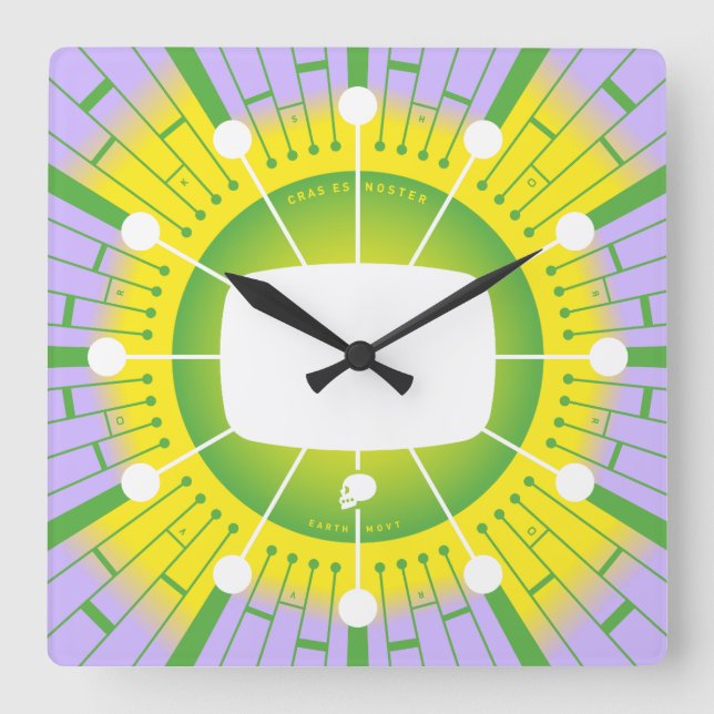 The Future Is Ours Square Wall Clock (Front)