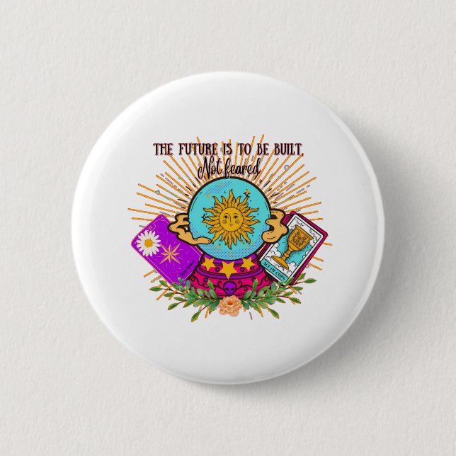 The Future is to be Built not feared 6 Cm Round Badge (Front)