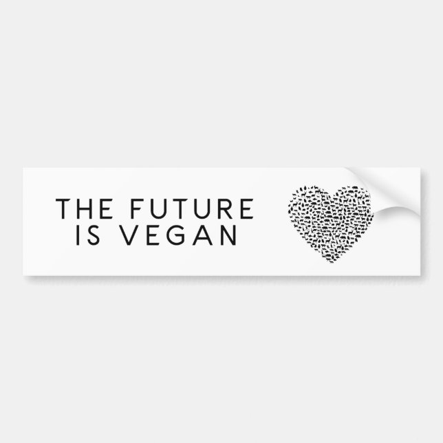 The Future Is Vegan Bumper Sticker (Front)