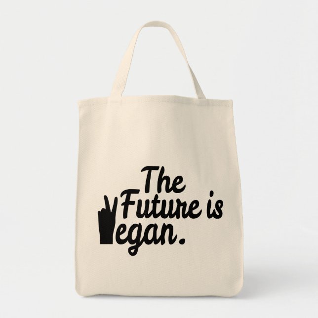 THE FUTURE IS VEGAN. TOTE BAG (Front)