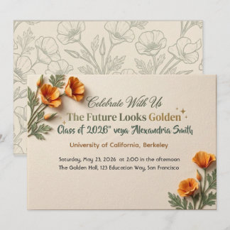 The Future Looks Golden Flat Save The Date Card