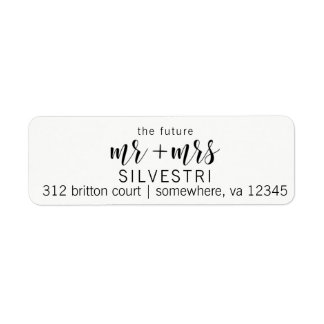 The Future Mr and Mrs Return Address Labels