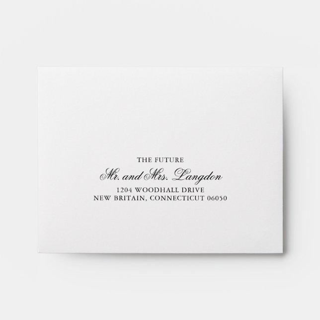 The Future Mr and Mrs Self Addressed Wedding RSVP Envelope (Front)