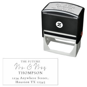 The Future Mr Mrs Name and Return Address  Self-inking Stamp