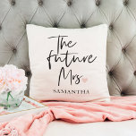 The Future Mrs and Your Name | Modern Beauty Gift Cushion<br><div class="desc">The Future Mrs and Your Name | Modern Beauty Gift</div>