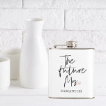 The Future Mrs and Your Name | Modern Beauty Gift Hip Flask<br><div class="desc">Introducing "The Future Mrs and Your Name" Modern Beauty Gift Set from Zazzle Celebrate the joyous occasion of the future Mrs. with a modern beauty gift set from Zazzle that combines luxury, personalisation, and style. This exclusive gift set is designed to make her feel truly special as she embarks on...</div>