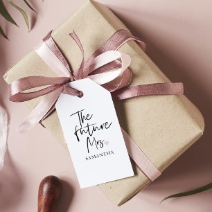 The Future Mrs and Your Name   Modern Beauty Gift Tags