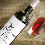 The Future Mrs and Your Name | Modern Beauty Gift Wine Label<br><div class="desc">Introducing "The Future Mrs and Your Name" Modern Beauty Gift Set from Zazzle Celebrate the joyous occasion of the future Mrs. with a modern beauty gift set from Zazzle that combines luxury, personalisation, and style. This exclusive gift set is designed to make her feel truly special as she embarks on...</div>