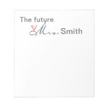The future Mrs.  - customise your own!