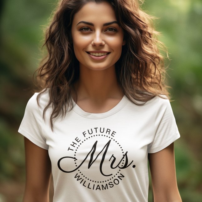 The Future Mrs Spotted Dots Wedding T-Shirt (Creator Uploaded)