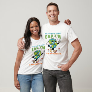 The Future of Planet Earth Classroom Globe Peace T-Shirt