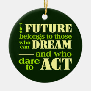 The Future ornament, customise Ceramic Tree Decoration