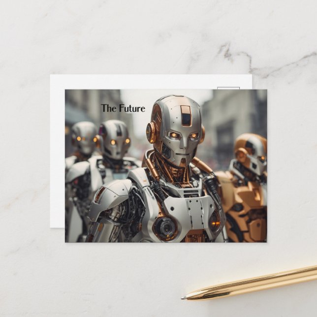 The Future, Roaming Robots, Postcard (Front/Back In Situ)