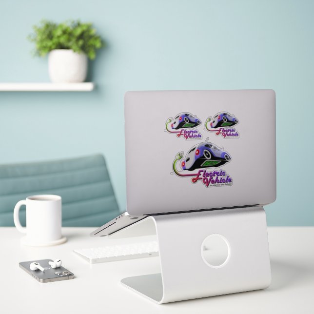 The future Vehicle | 6"x 6"- Glossy Transparent (Laptop On Desk)