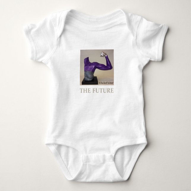 THE FUTURE-Woman's dark grey V neck T-shirt (Front)
