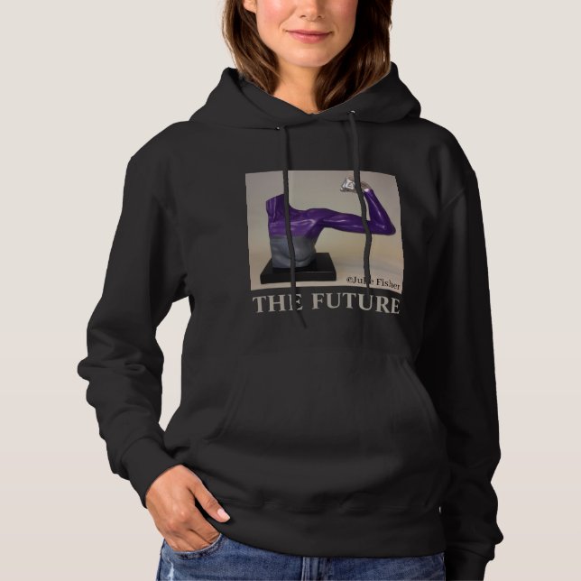 THE FUTURE-Women's Black pull over hoodie (Front)