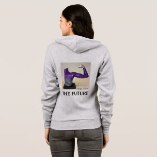 THE FUTURE-Women's grey zip hoodie
