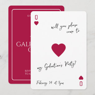 The Galentines Club Queen Of Hearts Invitation