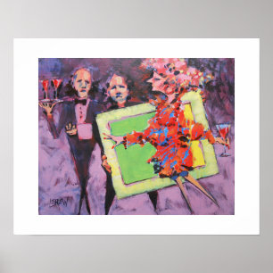 The Gallery Game Painting  / Artist Larry Lerew Poster