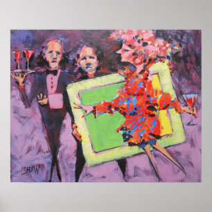 The Gallery Game Painting / Artist Larry Lerew Poster
