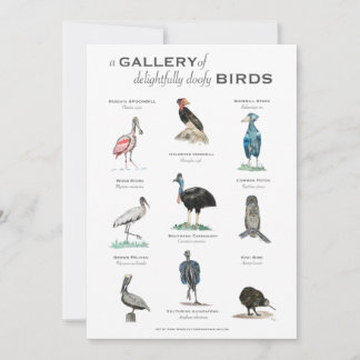 The Gallery of Delightfully Doofy Birds 5x7 Card