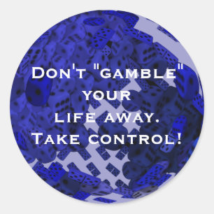 The gamblers Dice gifts Classic Round Sticker