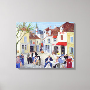 The Game Burgundy Canvas Print