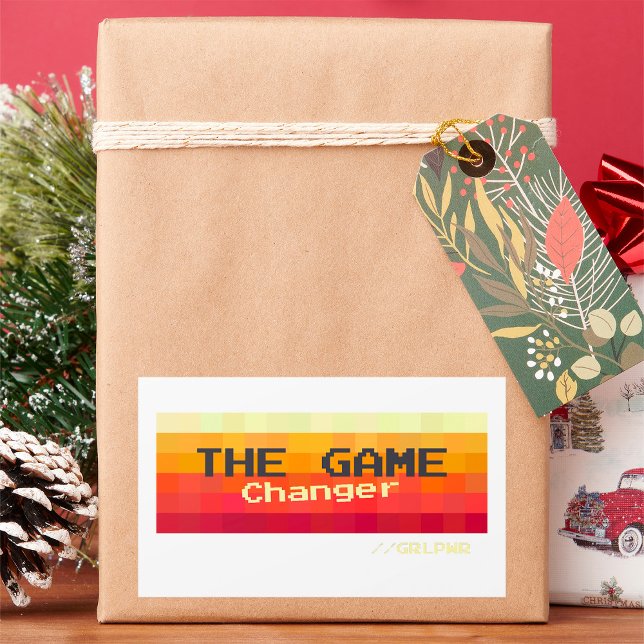 The Game Changer Girl Power Rectangular Sticker (Creator Uploaded)