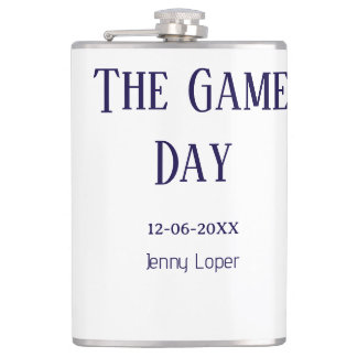the game day football club match name year date hip flask