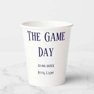 the game day football club match name year date paper cups