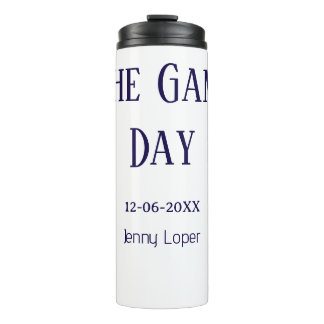 the game day football club match name year date thermal tumbler