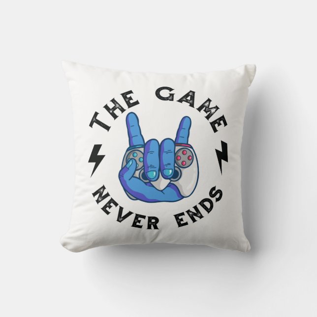 The Game never ends Cushion (Front)