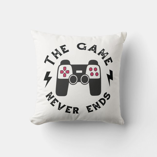 The Game never ends Cushion (Front)