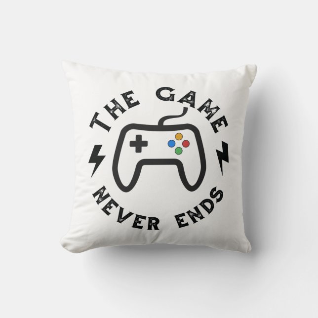 The Game never ends Cushion (Front)