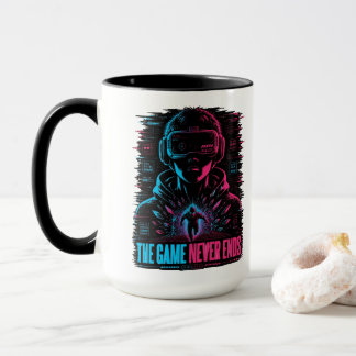 The Game Never Ends Cyberpunk VR Mug