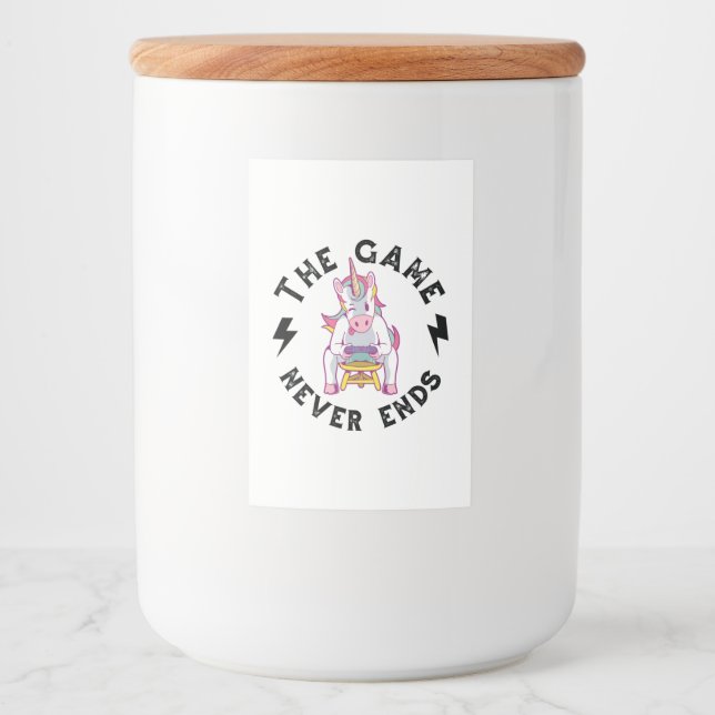 The Game never ends Food Label (Front)