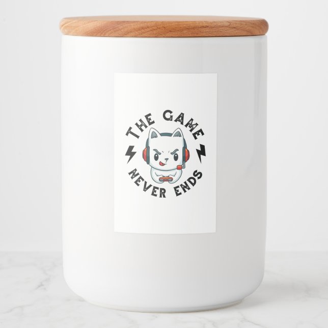 The Game never ends Food Label (Front)