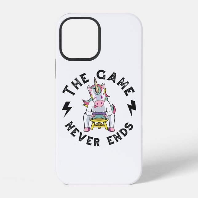 The Game never ends for Unicorns iPhone Case (Back)