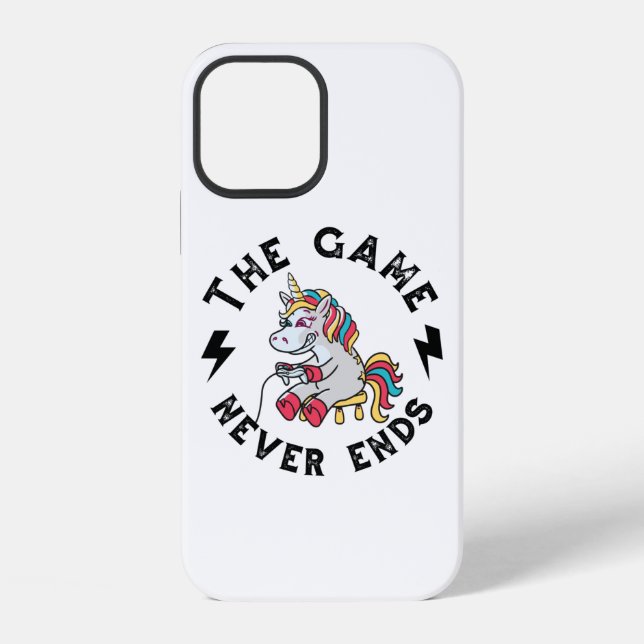 The Game never ends for Unicorns iPhone Case (Back)