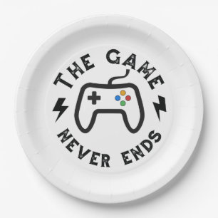 The Game never ends Paper Plate