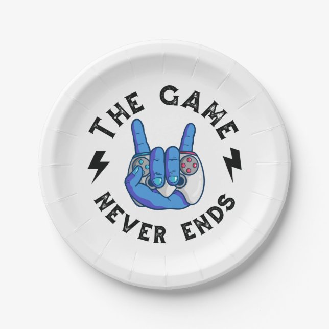 The Game never ends Paper Plate (Front)