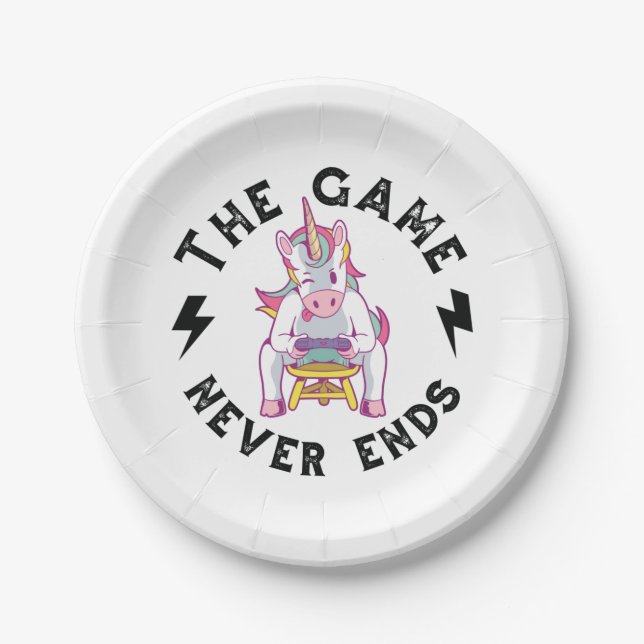 The Game never ends Paper Plate (Front)
