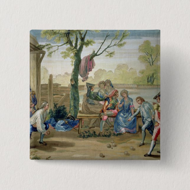 The Game of Bowls 15 Cm Square Badge (Front)