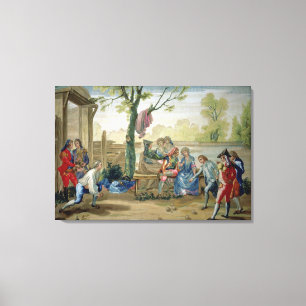 The Game of Bowls Canvas Print