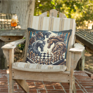 The game of knights – chess meets fantasy cushion