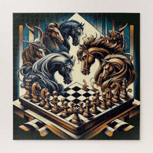 The game of knights – chess meets fantasy jigsaw puzzle