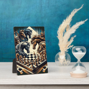 The game of knights – chess meets fantasy plaque